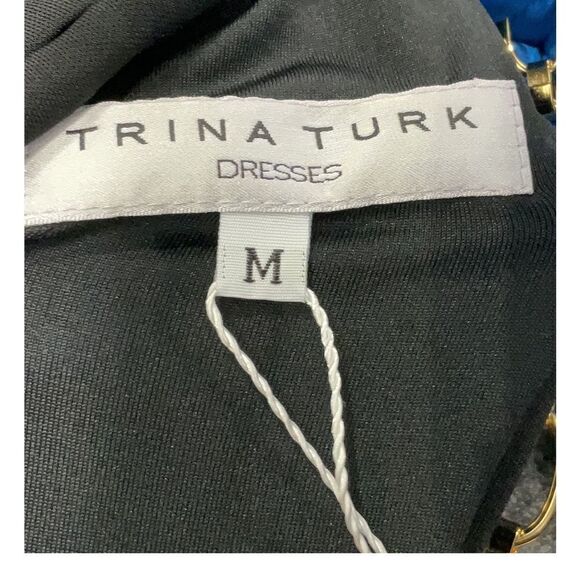 Trina Turk Angie Jumpsuit Gold Chain, Cold Shoulder M, NWT - Picture 6 of 6